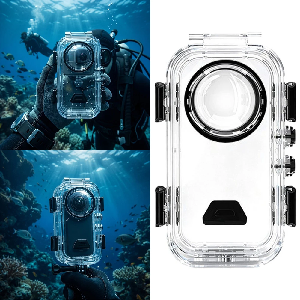 Aquatic Diving - เคสกันน้ำสำหรับดำน้ำลึก 60 เมตร พร้อมระบบปลดเร็วด้วยแม่เหล็ก สำหรับกล้อง Insta360