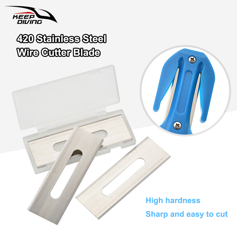 Dive Knife Titanium - 3 ชิ้น/ล็อตเปลี่ยนใบมีดสําหรับ KEEP DIVING ตัดพิเศษมีดเครื่องตัดสายเซรามิค/ไทเทเนียมชุบ/ใบมีดสแตนเลสตัด