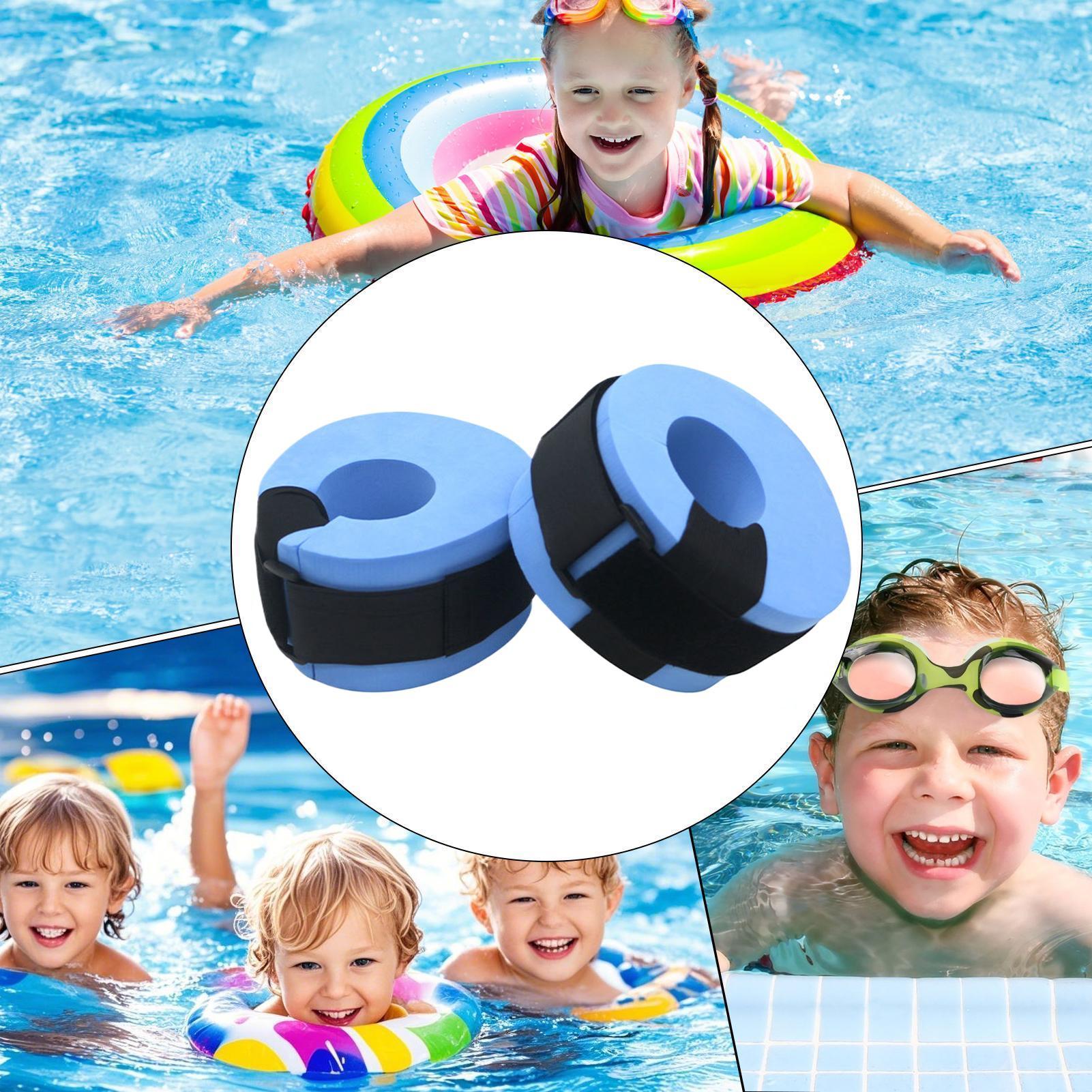 Aquatic Aerobics - ปลอกข้อเท้าสำหรับว่ายน้ำ ปรับขนาดได้ ป้องกันการสำลักน้ำ ใช้สำหรับแอโรบิกในน้ำ เหมาะสำหรับนักว่ายน้ำ ผู้เริ่มต้น