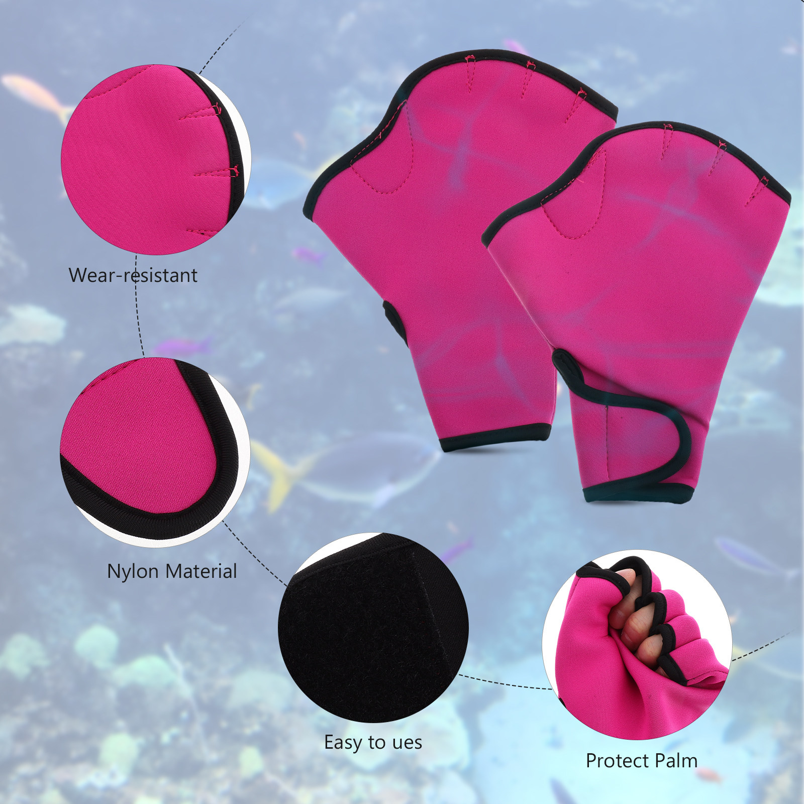 ถุงมือฝึกว่ายน้ำ 1 คู่ ป้องกัน - Aquatic Sports Equipment บทวิจารณ์และราคา