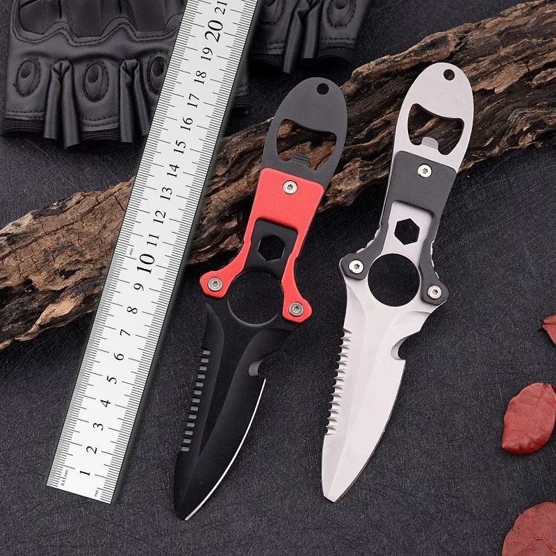 มีดสแตนเลสอเนกประสงค์ เครื่องม - Dive Knife Titanium บทวิจารณ์และราคา