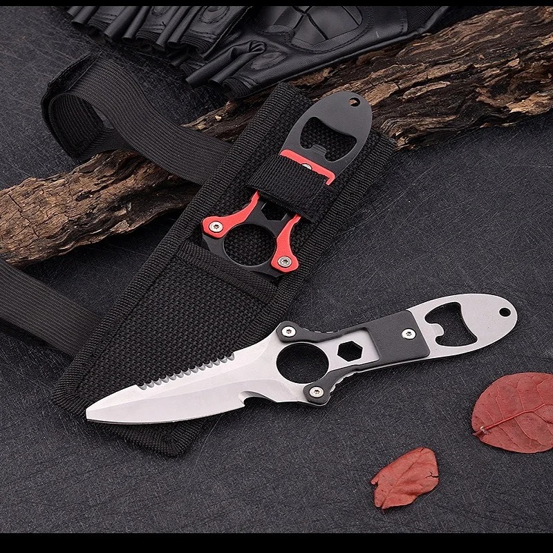 มีดสแตนเลสอเนกประสงค์ เครื่องม - Dive Knife Titanium บทวิจารณ์และราคา