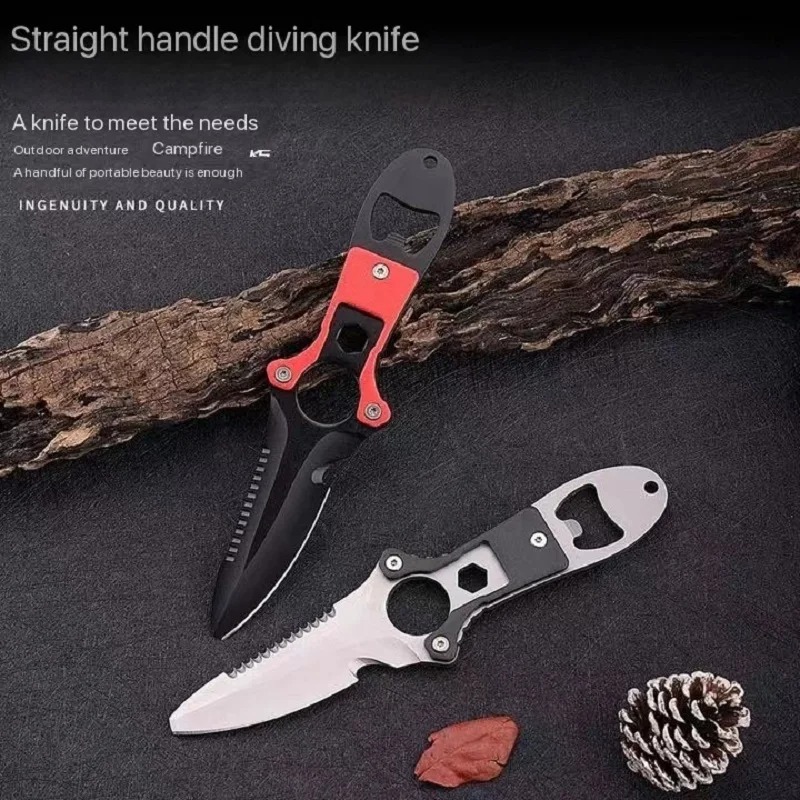 มีดสแตนเลสอเนกประสงค์ เครื่องม - Dive Knife Titanium บทวิจารณ์และราคา