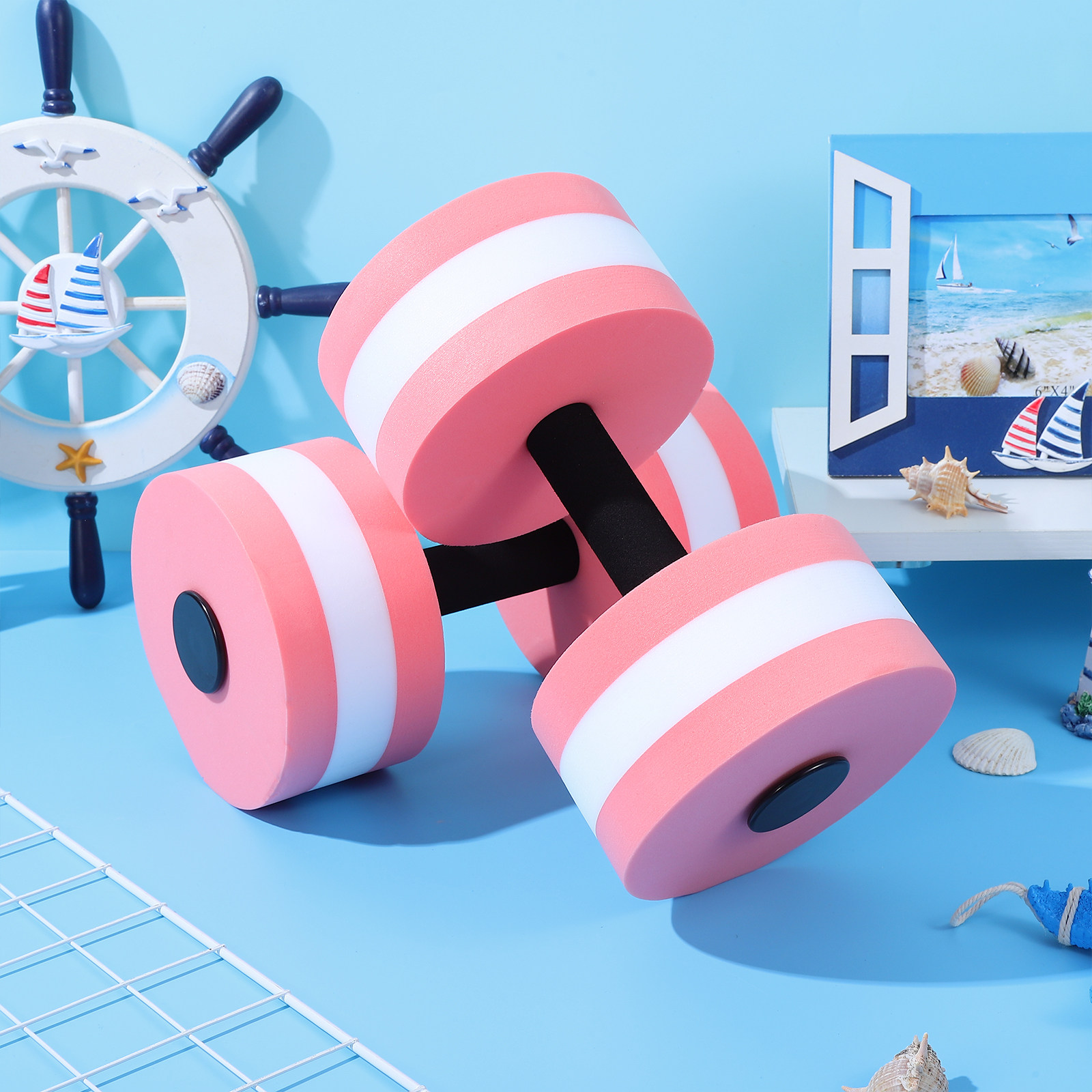 ดัมเบลน้ำ 2 ชิ้น ทำจากโฟม EVA  - Aquatic Aerobics บทวิจารณ์และราคา